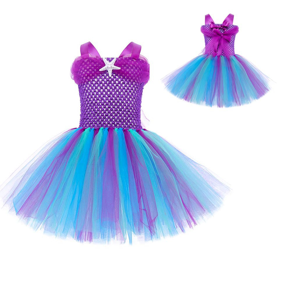 Mermaid Princess Dress Dance Costume — back view