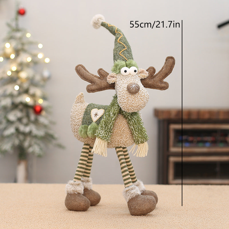 Green Fabric Long-nosed Reindeer Plush | Magic Stories
