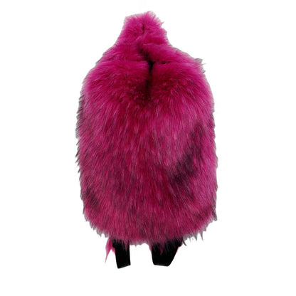 Fur Hot Girl Plush Backpack — back view