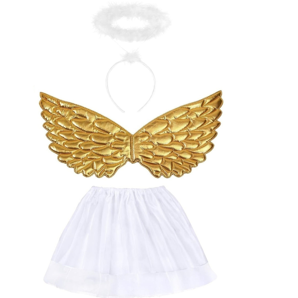 Angel Costume Set With Wings, Tutu, And Halo – For Festive Occasions And Theme Parties