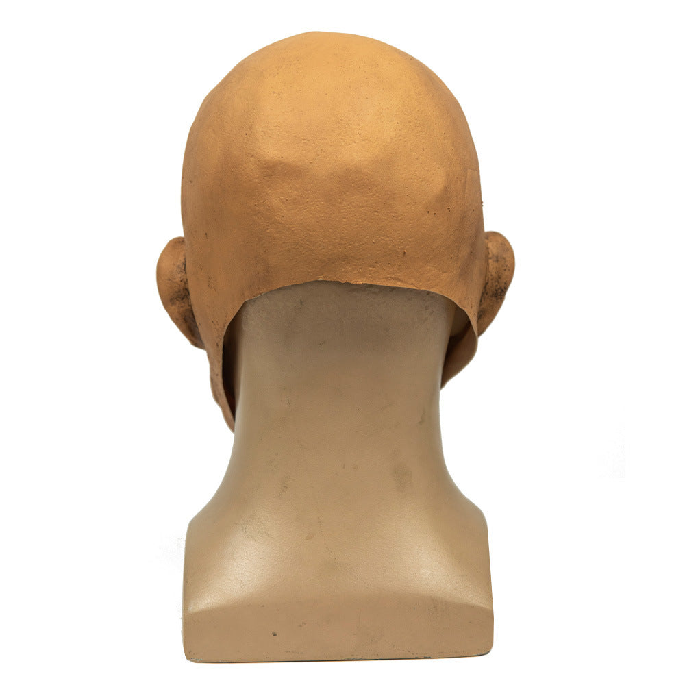 Old Bald Man Halloween Party New Latex Mask Funny Horror Cosplay Masks Props — back view