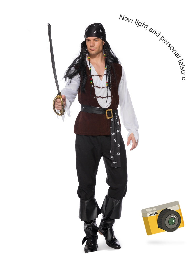 Men's Cosplay Clothes Halloween Pirates Of The Caribbean Clothing — detail