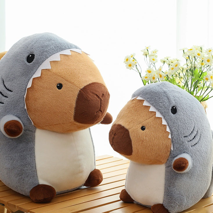 Shark Transformation Capybara Plush Toy Pillow — packaging