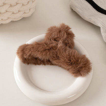 Fashion Simple Temperament Plush Hair Clip | Magic Stories