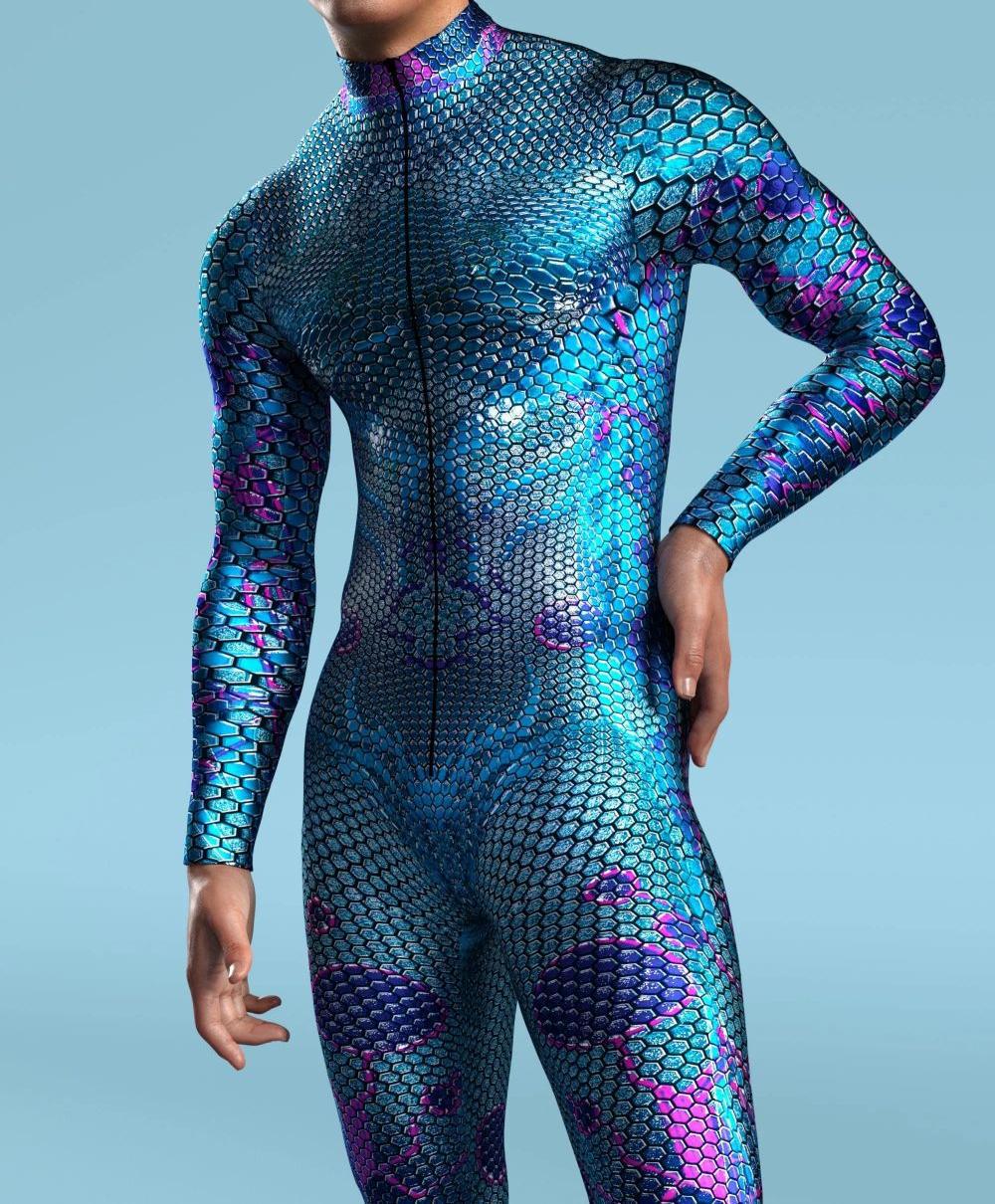 3D Digital Printed Cosplay One-piece Costume — back view