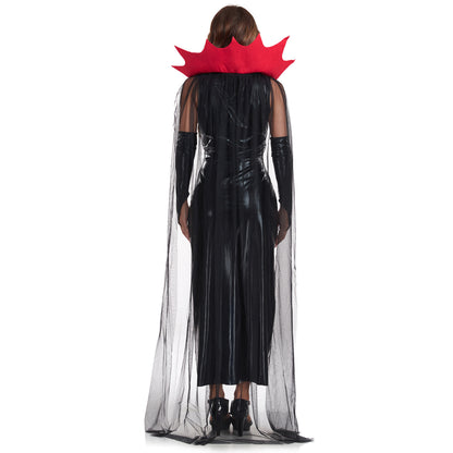 Halloween Witch Patent Leather Costume Set — back view