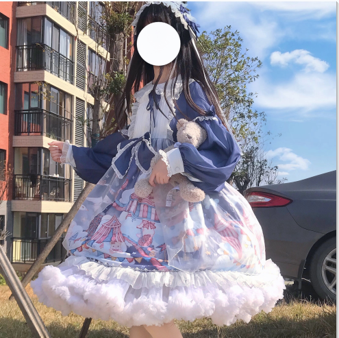 Ladies Casual Fashion Sweet Lolita Dress — side view