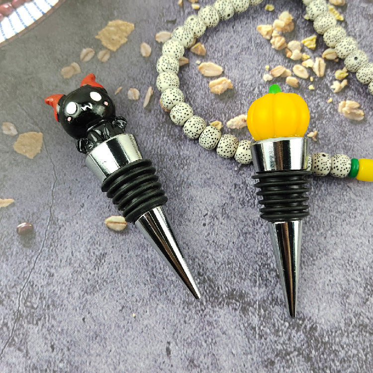 Halloween Resin Wine Bottle Stopper — side view
