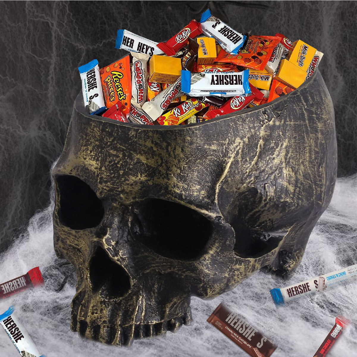 Halloween Prop Creative Resin Skull Flowerpot