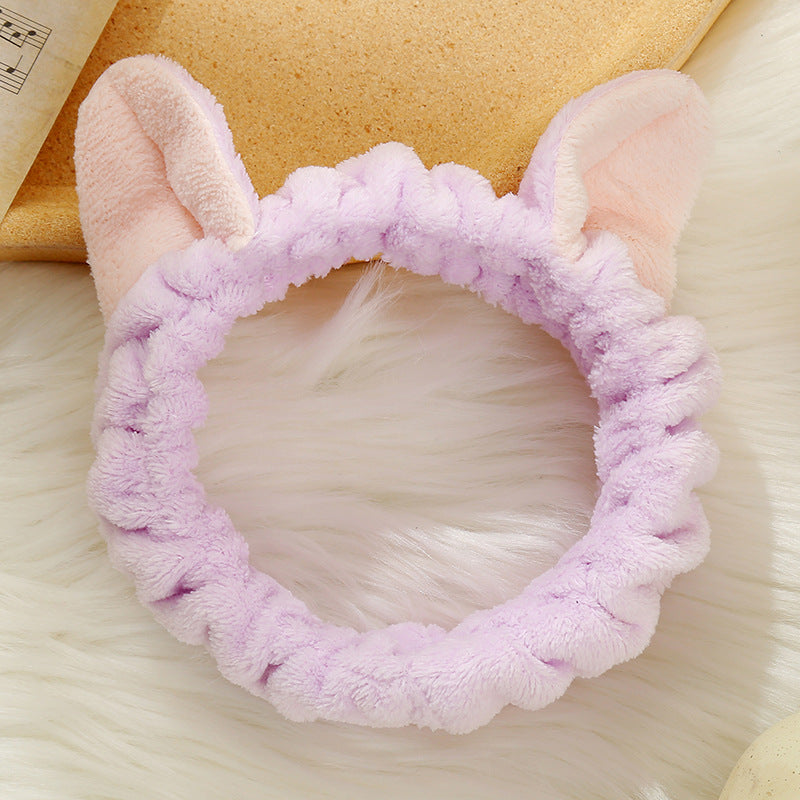 Cat Ears Net Red Headband Creative Wash Hair Accessories Headband — back view