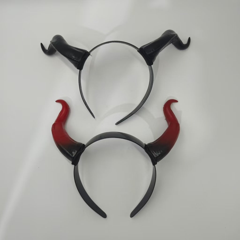 Personalized Halloween Devil Horn Head Buckle Headband — back view