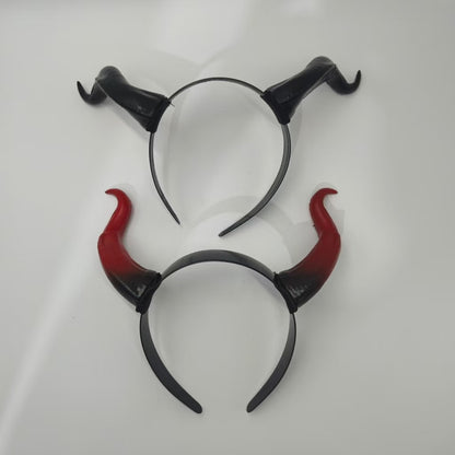 Personalized Halloween Devil Horn Head Buckle Headband — back view
