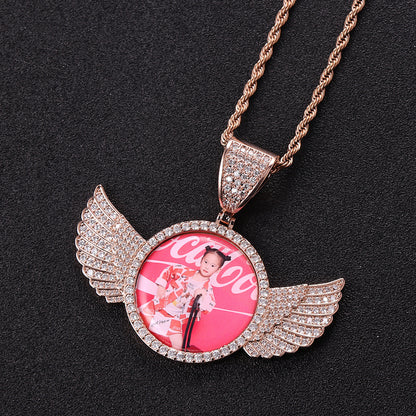 Angel Wings Photo Frame Necklace | Magic Stories