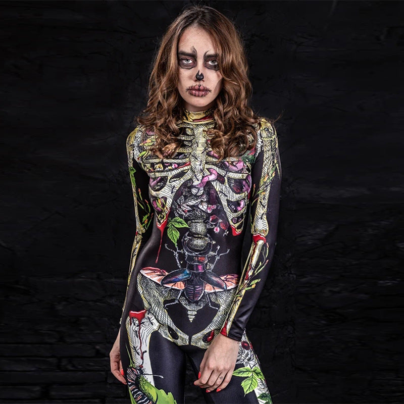 Halloween Costume Body Skeleton Tight | Magic Stories