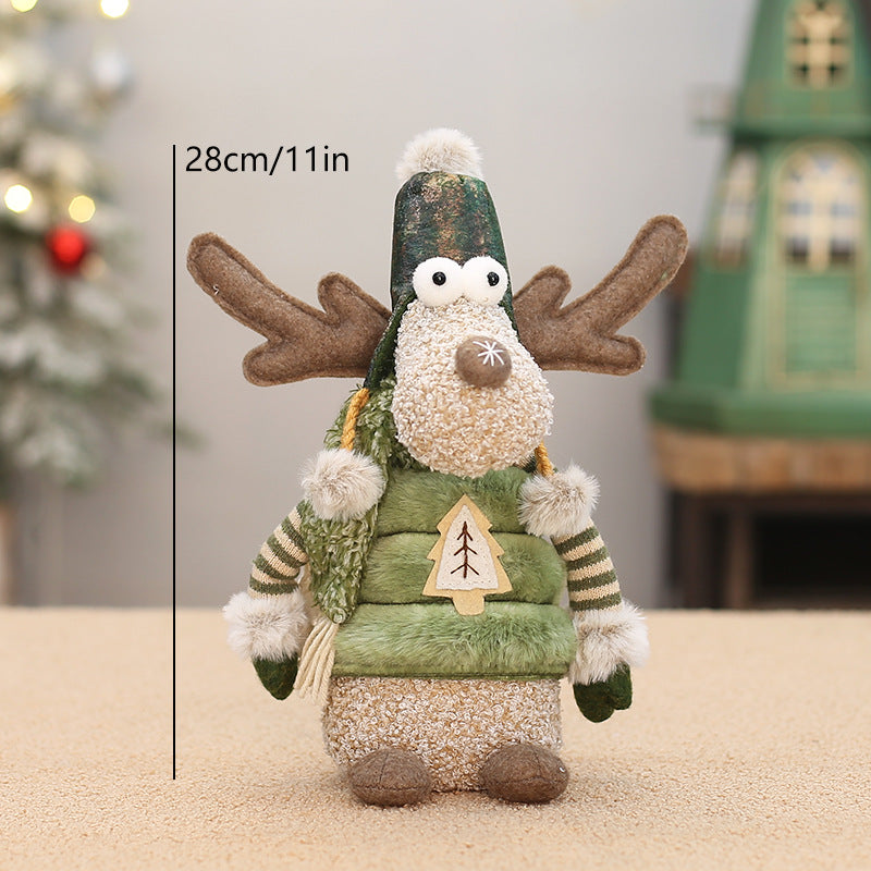 Green Fabric Long-nosed Reindeer Plush | Magic Stories