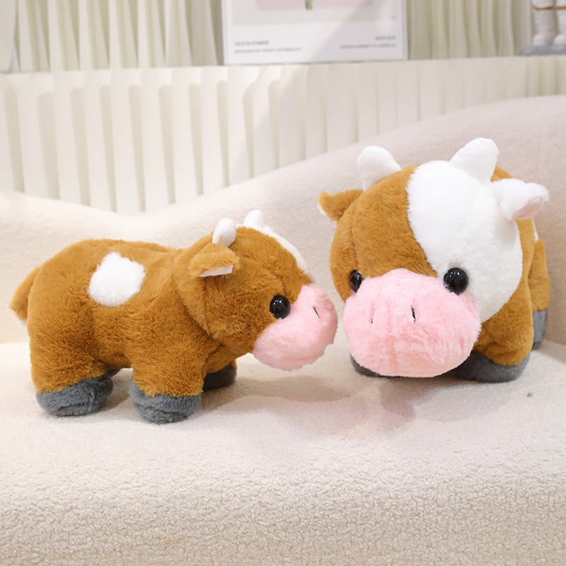 Cute Ranch Cow Doll Plush Toys — scale reference
