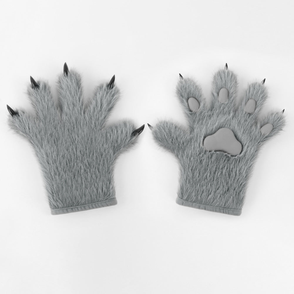 Handmade Cat's Paw Gloves Plush Meat Pad Cat Palm Props — in use