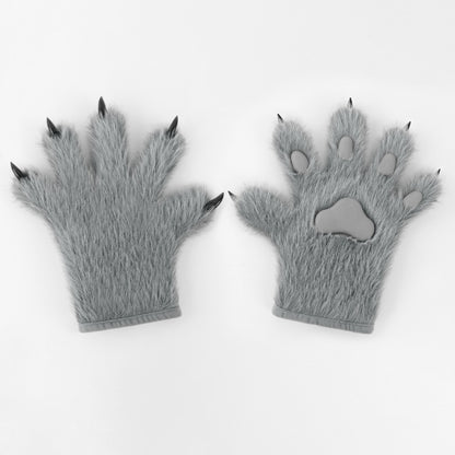 Handmade Cat's Paw Gloves Plush Meat Pad Cat Palm Props — in use