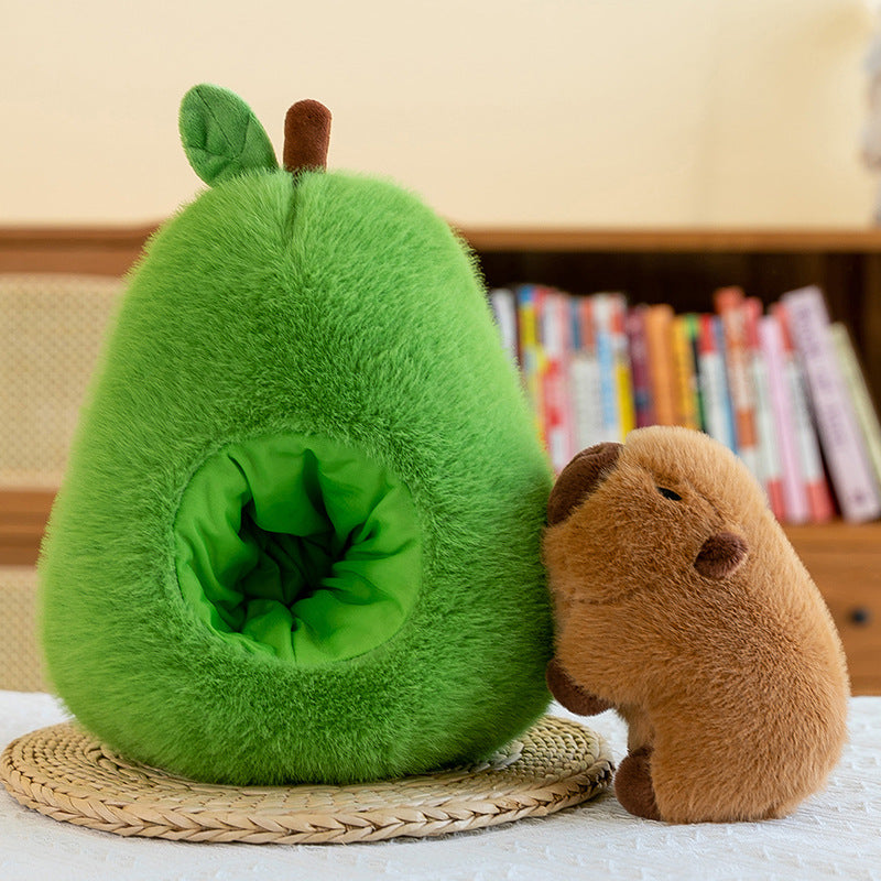 Plush Toy Avocado Capybara Pillow | Magic Stories