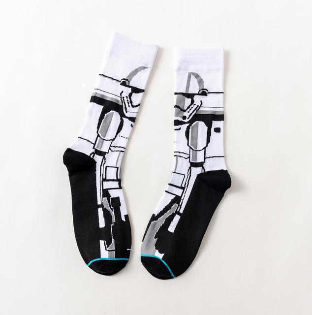 Star Wars Yoda & R2-D2 Cosplay Crew Socks - Novelty — scale reference