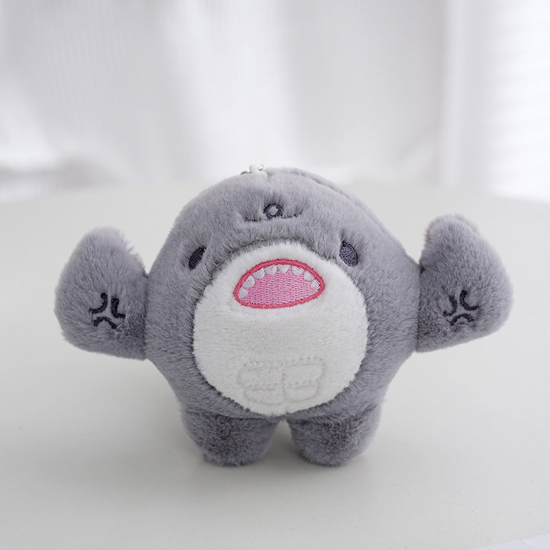 Shark Plush Toy Pendant Keychain Clothing Accessories — in use