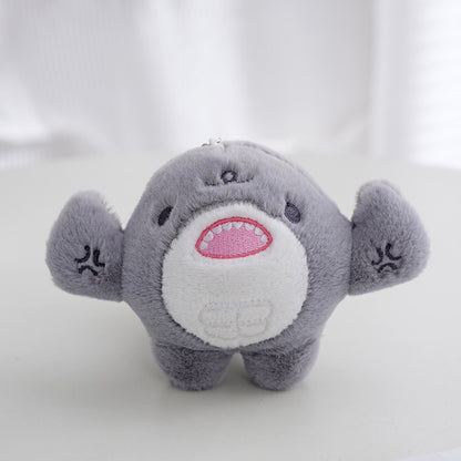 Shark Plush Toy Pendant Keychain Clothing Accessories — in use