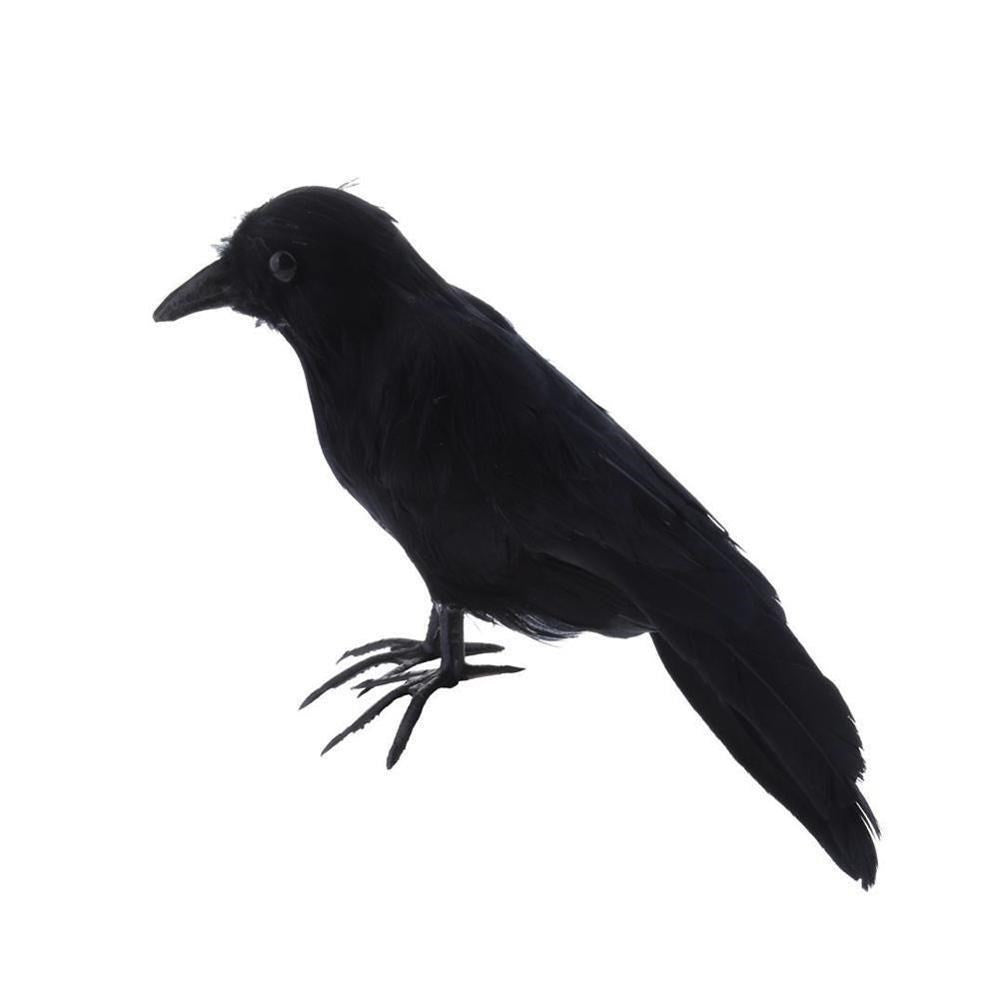 Halloween Artificial Crow Decoration — side view