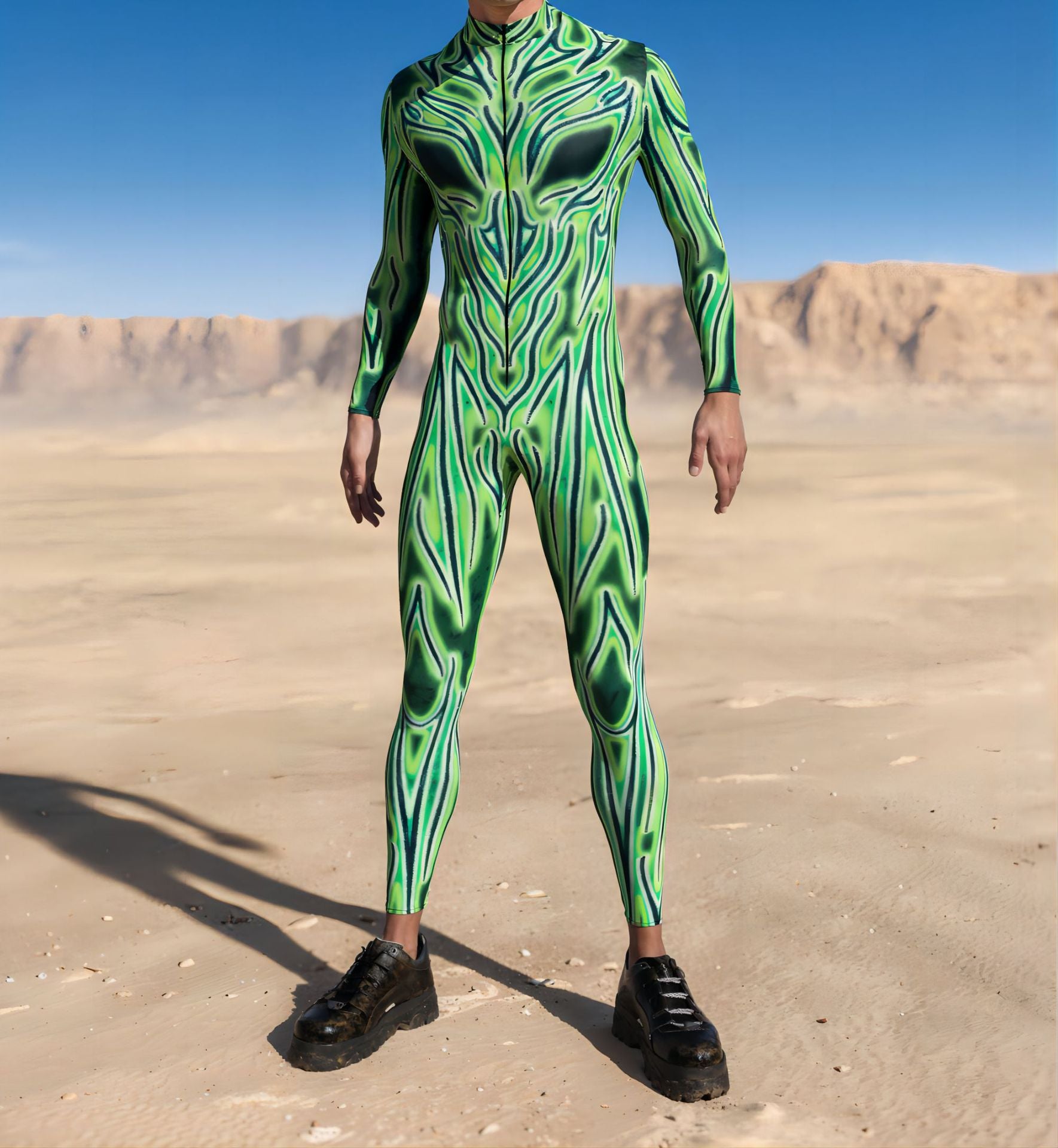 Halloween Tights 3D Digital Printing Cosplay One-piece Play Costume — side view