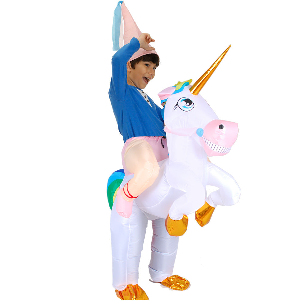 Halloween Childrens Dinosaur Walking Costume Performance Outfit — back view