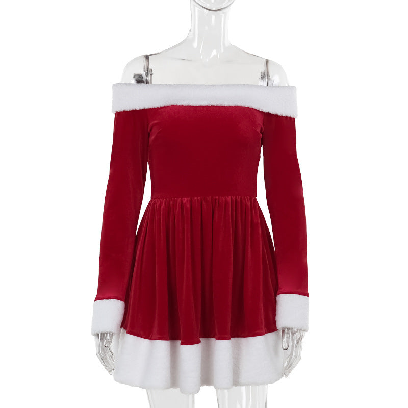 Women's Christmas Costume Santa Dress Plush | Magic Stories