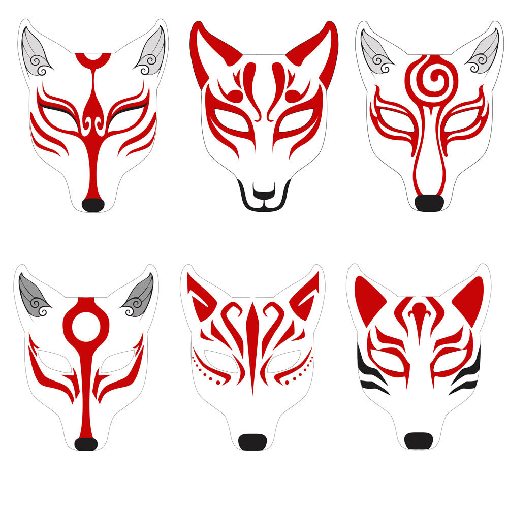 DIY Leather Fox Mask Halloween Prop — in use