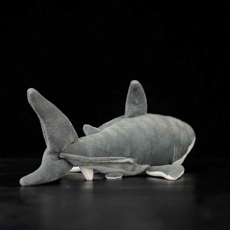 Great White Shark Soft Stuffed Plush Toy — side view