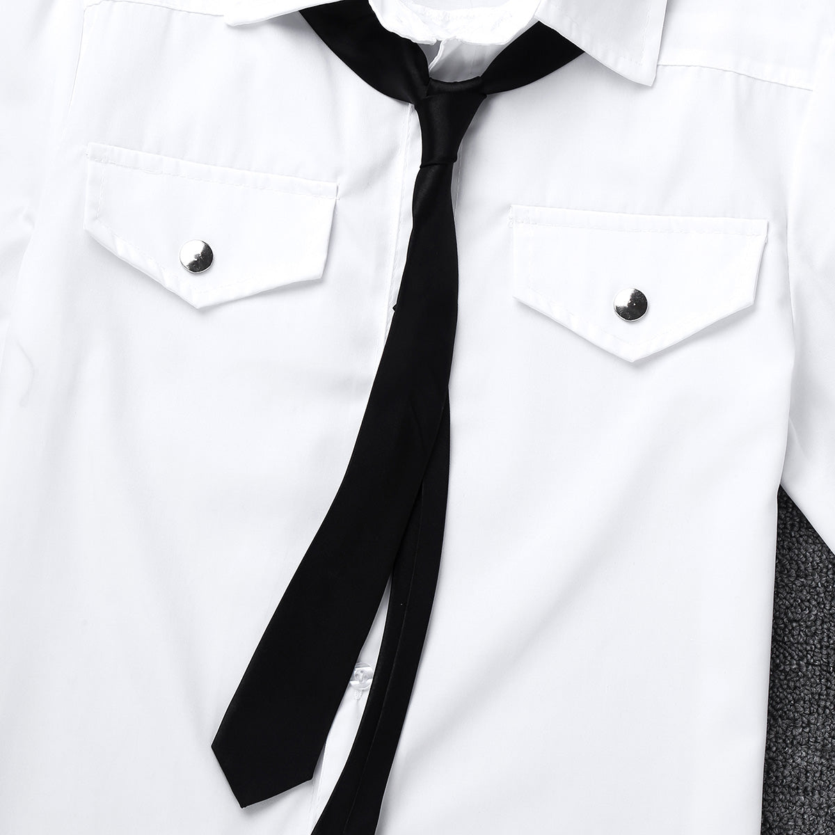 Game Costume - Men's Shirt, Tie & Leather Bracelet Cosplay Set
