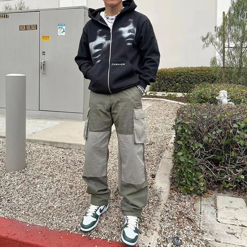 Men Women Y2K Clothing Zip Hoodie Fashion — side view