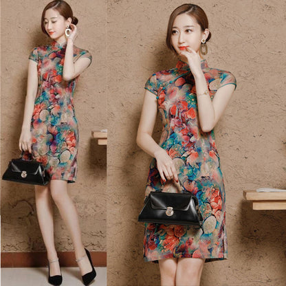 Chinese cheongsam dress cheongsam — side view