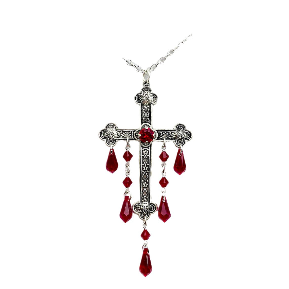 Large Cross Necklace Choke Gothic Pendant | Magic Stories