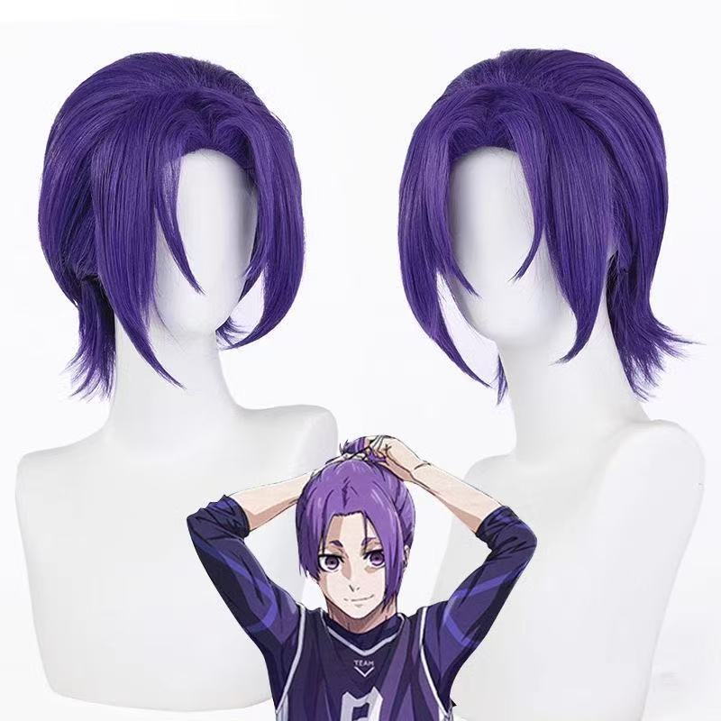 Cos Wig Purple Cosplay — back view