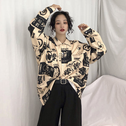 Streetwear Harajuku clothing ladies shirts — side view