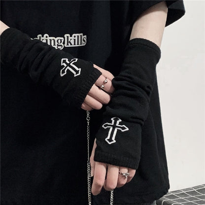 Gothic Punk Oversleeve Women Streetwear Vintage Grunge — back view
