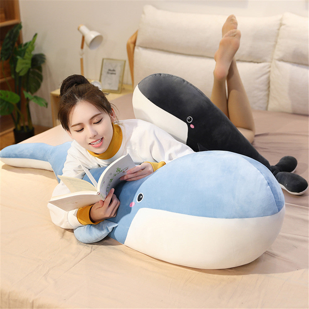 Plush Toy Cute Shark Doll Sleeping Pillow — side view