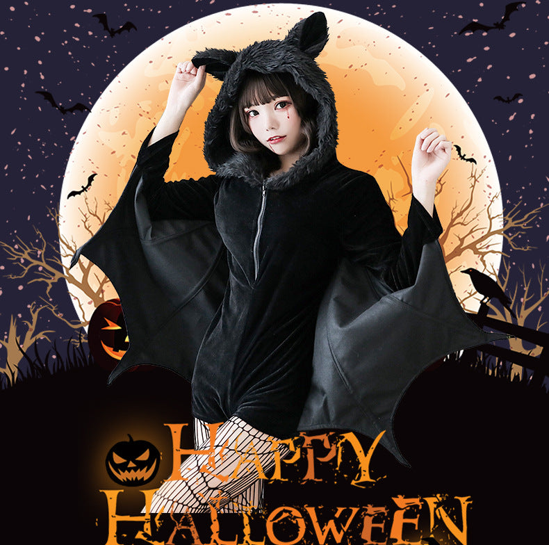 Bat Demon Animal Party Carnival Costume For Role-Playing Performances — side view