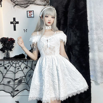 Dark Halloween Gothic Short Dress | Magic Stories