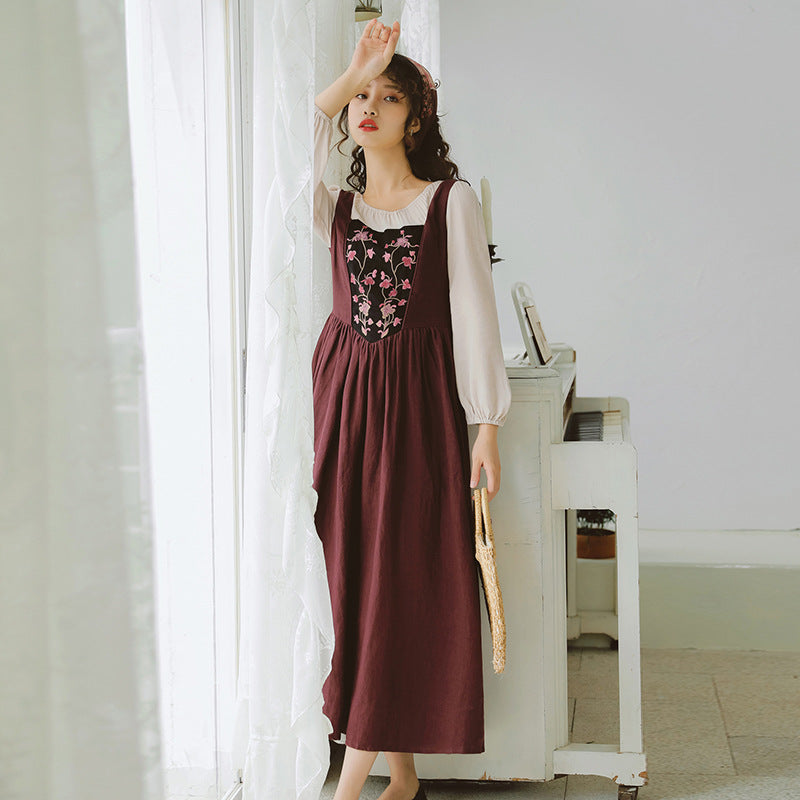 Pastoral Style Maid Shepherd Dress Long | Magic Stories