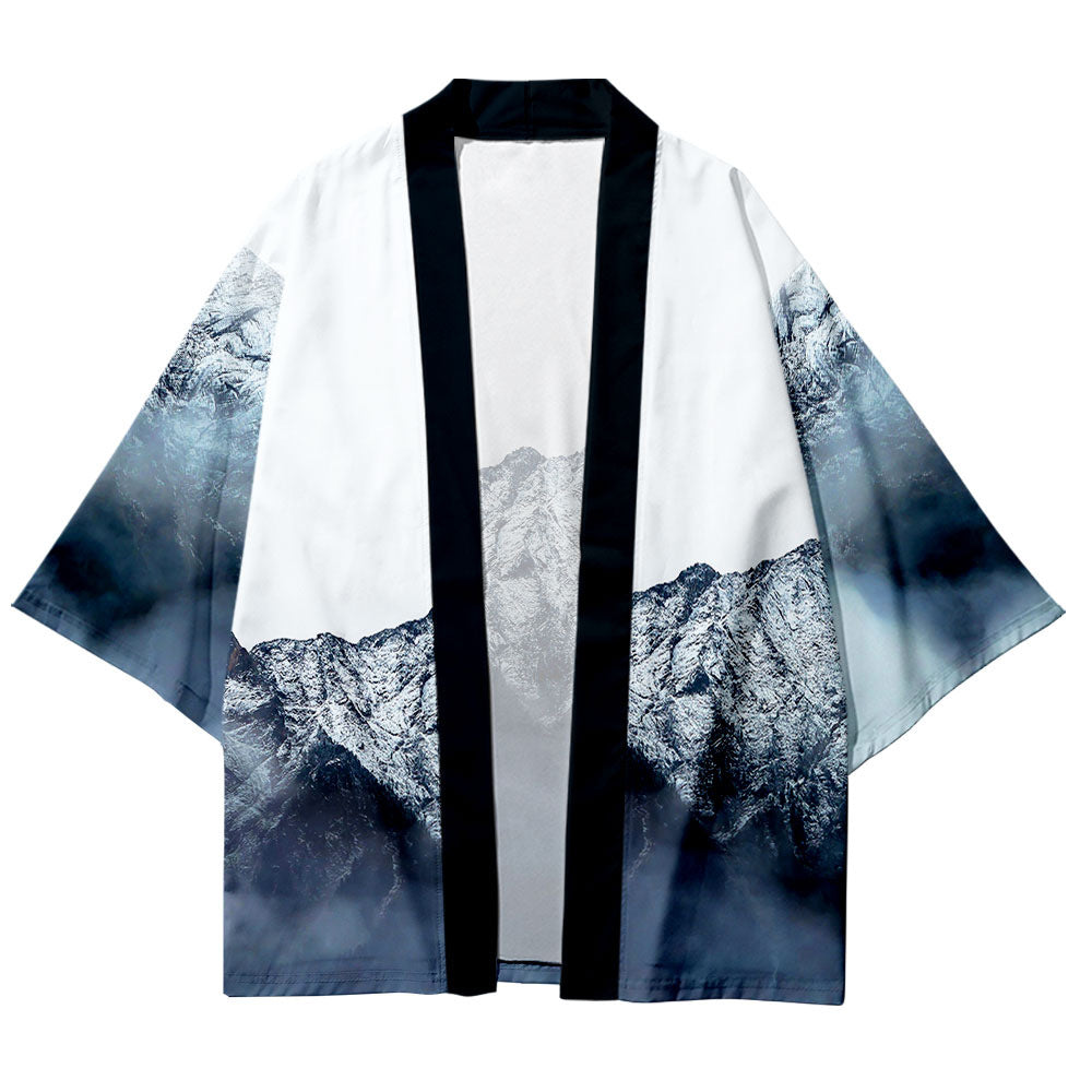 Summer Haori Kimono 3D Color Block Landscape | Magic Stories