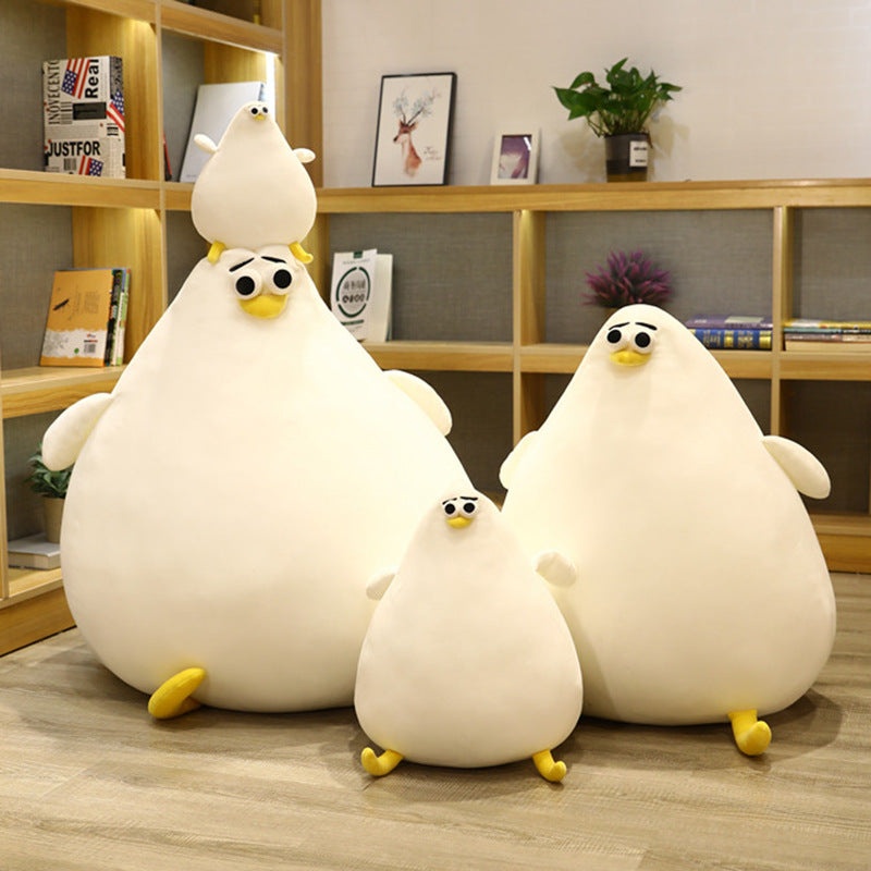 Kawaii Cartoon Chicken Plush Toy — back view