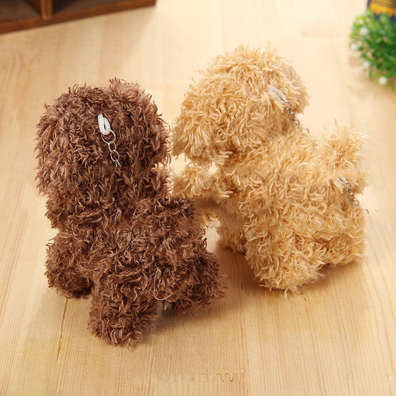 Cute plush dog plush doll pendant Teddy doll — back view