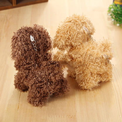 Cute plush dog plush doll pendant Teddy doll — back view