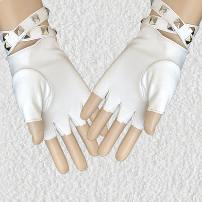 Women Punk Rock Half Finger Gothic Gloves | Magic Stories