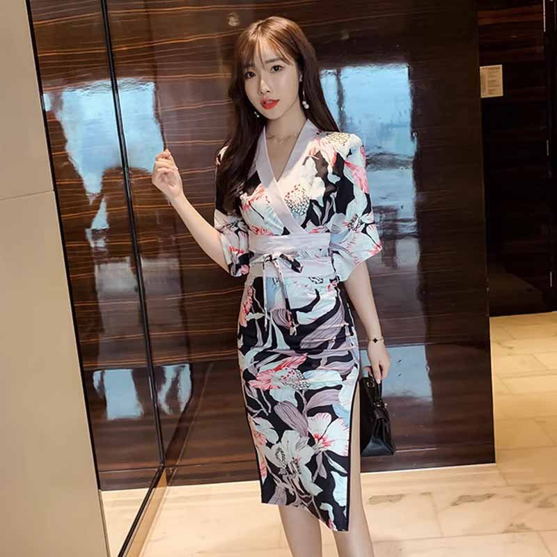 Women's French Retro Kimono Color Improved Hanfu Dress — packaging