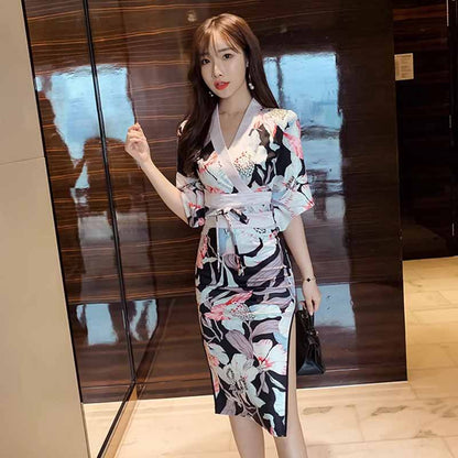 Women's French Retro Kimono Color Improved Hanfu Dress — packaging